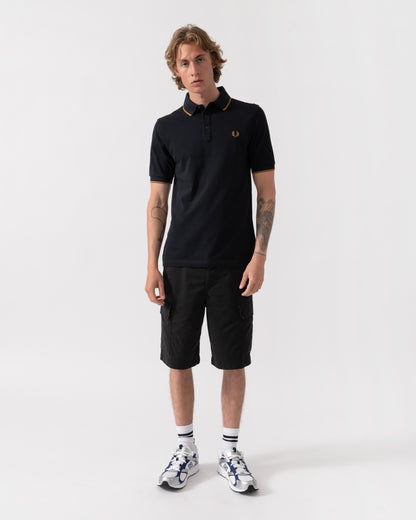 Fred Perry Mens Collar Stand Polo Shirt - Black 102