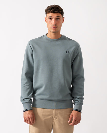 Fred Perry Mens Crew Neck Sweatshirt - Stockport Blue/Navy/Navy Z56