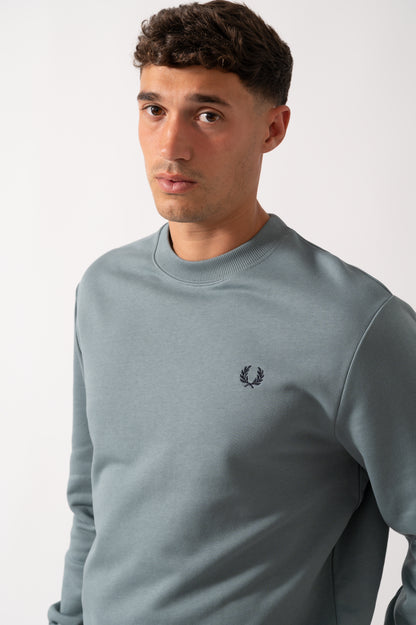 Fred Perry Mens Crew Neck Sweatshirt - Stockport Blue/Navy/Navy Z56