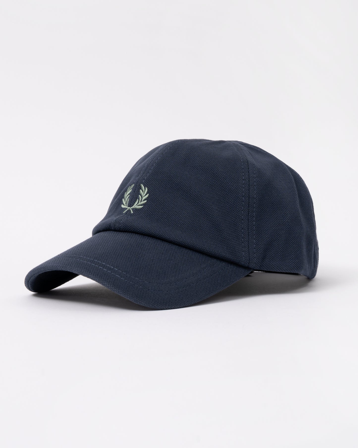 Fred Perry Mens Pique Classic Cap in Dark Airforce and Seagrass 90C