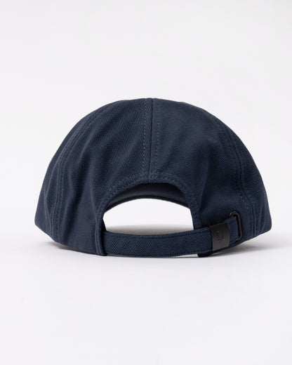 back of a Fred Perry Mens Pique Classic Cap in Dark Airforce and Seagrass 90C