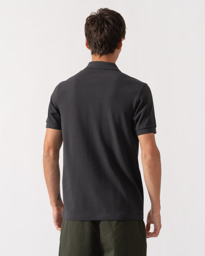 Back of Fred Perry Mens Plain Signature Polo Shirt - Anchor Grey/Golden 85C