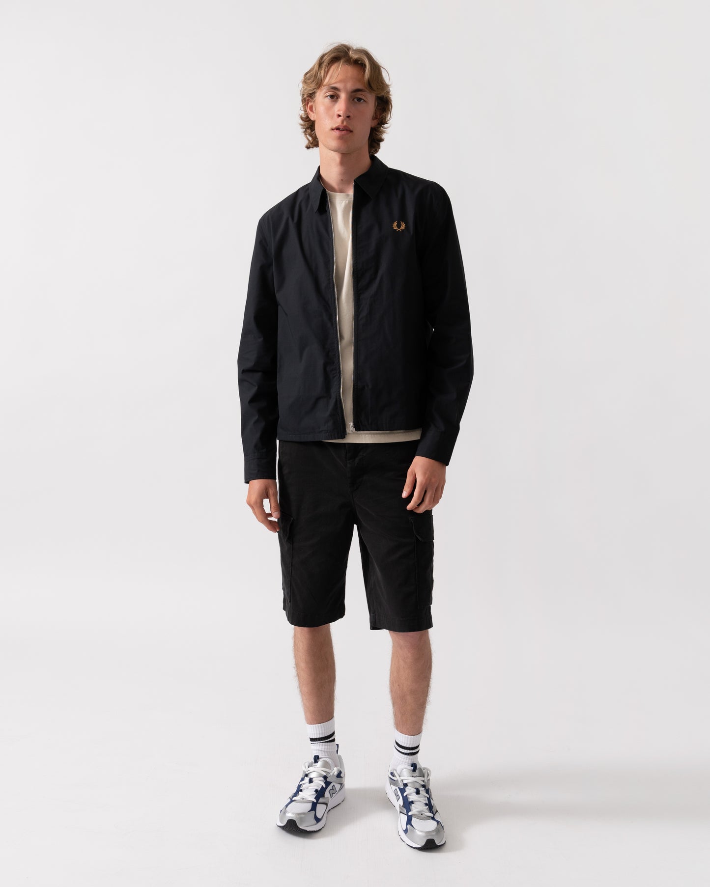 Fred Perry Mens Poplin Overshirt - Black 102