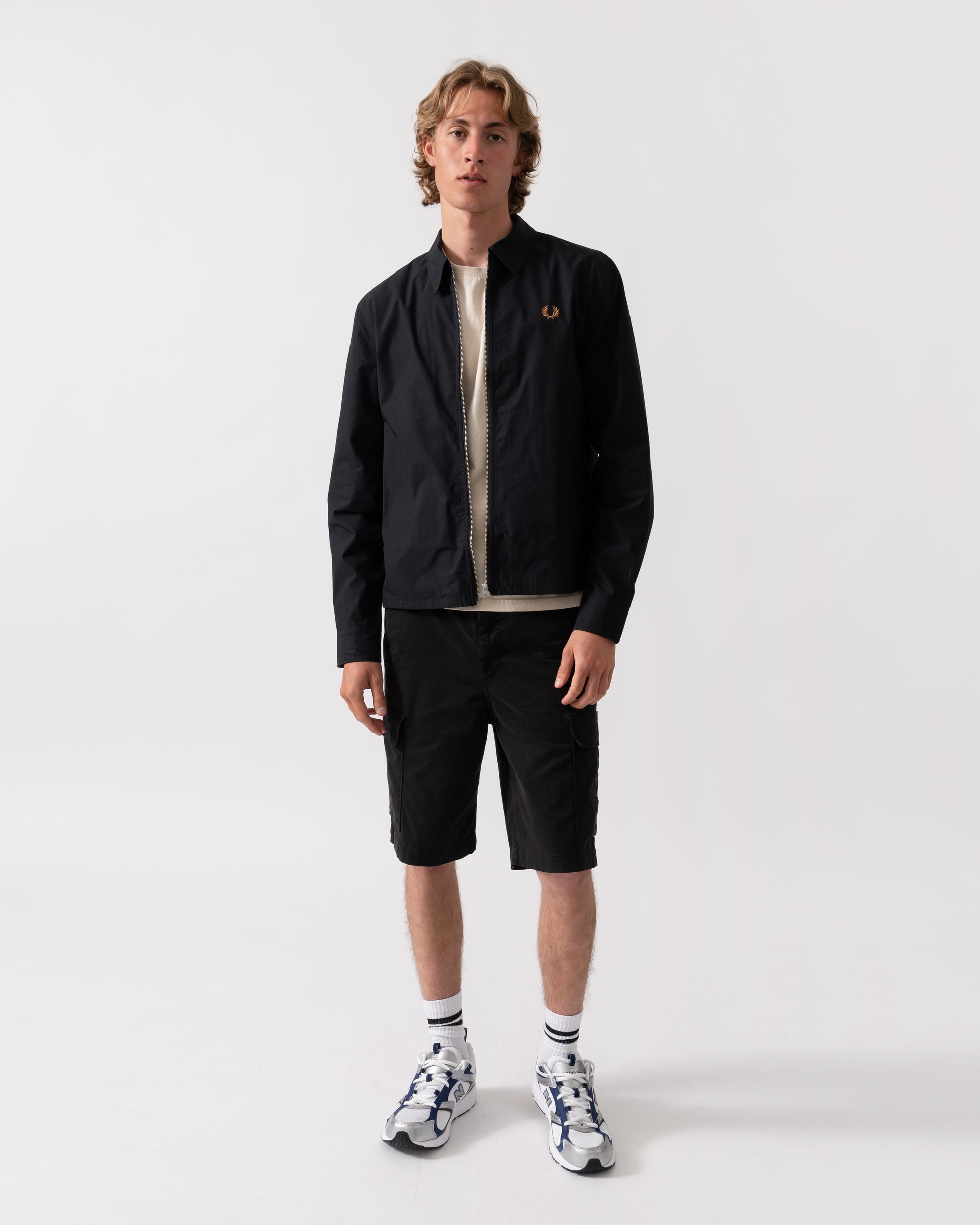 Fred Perry Mens Poplin Overshirt - Black 102