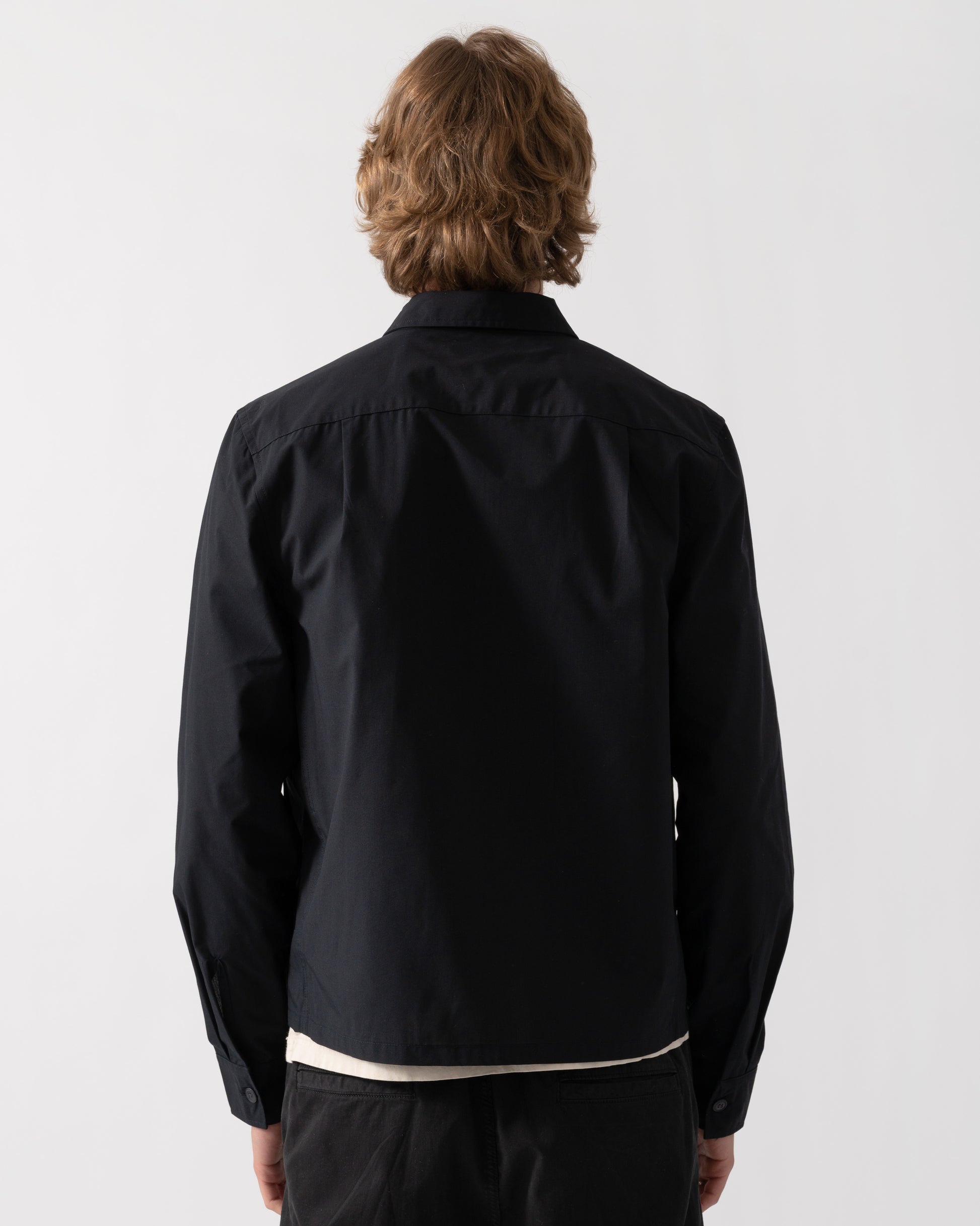 Fred Perry Mens Poplin Overshirt - Black 102