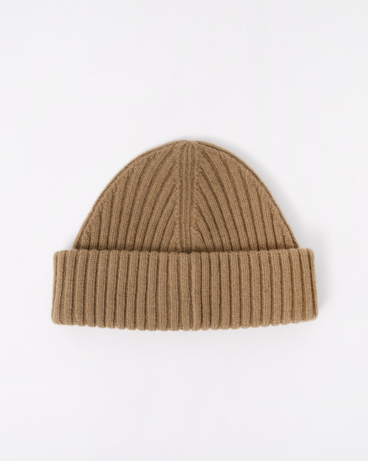 Back of the Fred Perry Mens Ribbed Wool Beanie - Bronze 31C