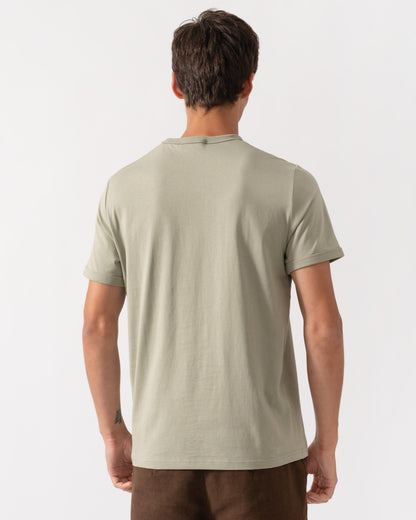 Back of Fred Perry Mens Ringer T-Shirt - Seagrass R89