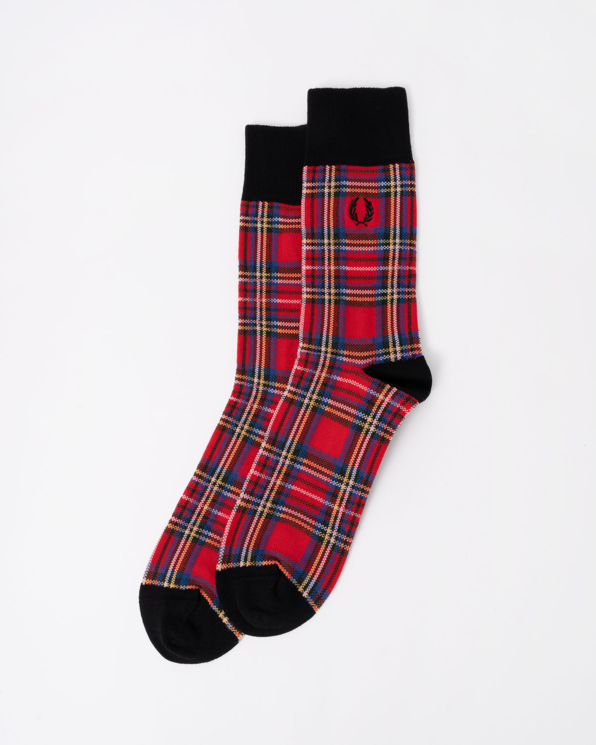 Front of the Fred Perry Mens Tartan Sock - Stewart Tartan Z90