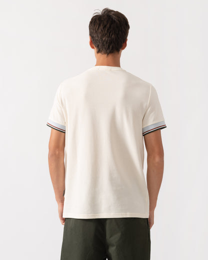 Fred Perry Mens Twin Tipped Cuff T-Shirt - Ecru S64