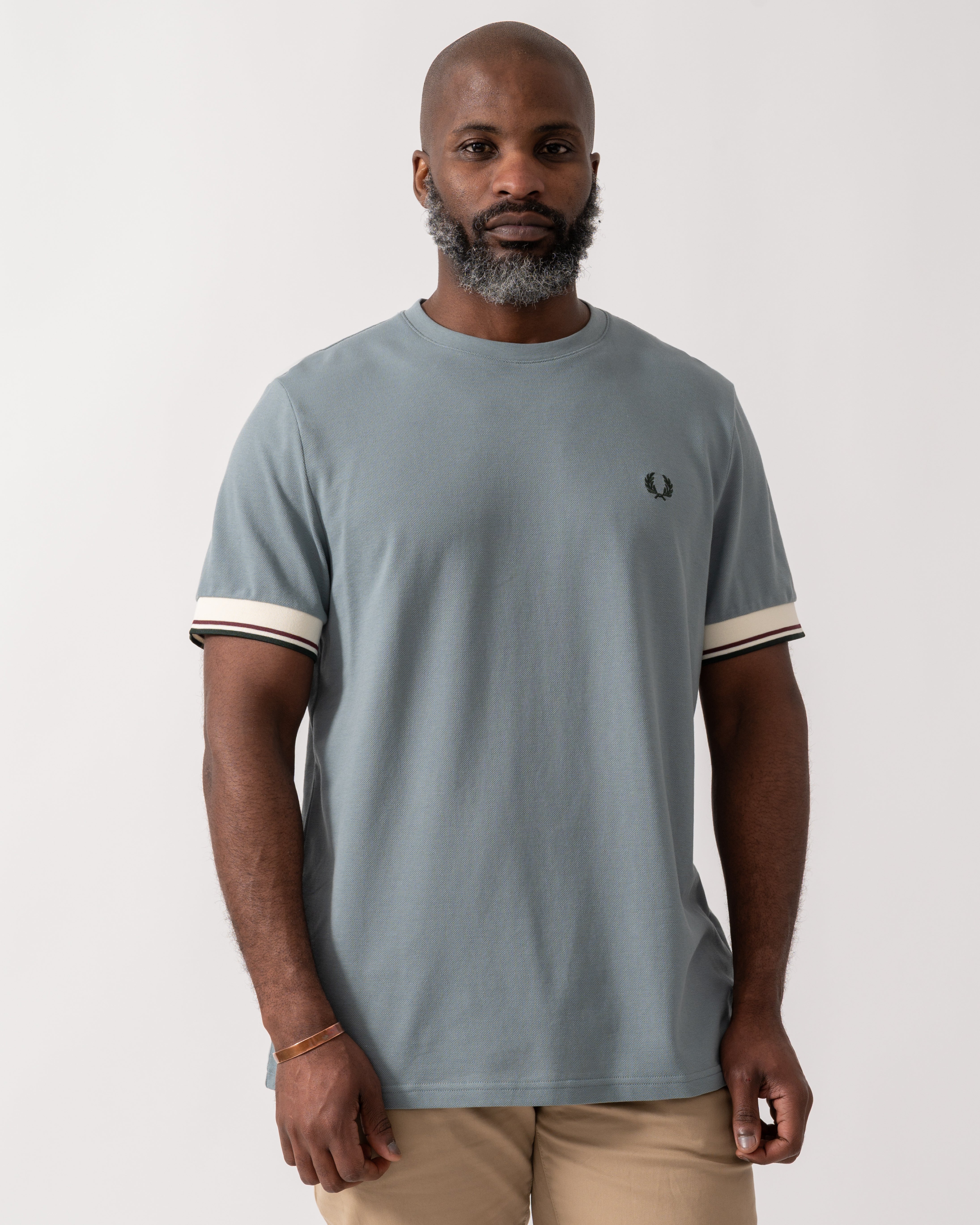 Fred Perry Mens Twin Tipped Cuff T-Shirt - Stockport Blue Z20 – CHO