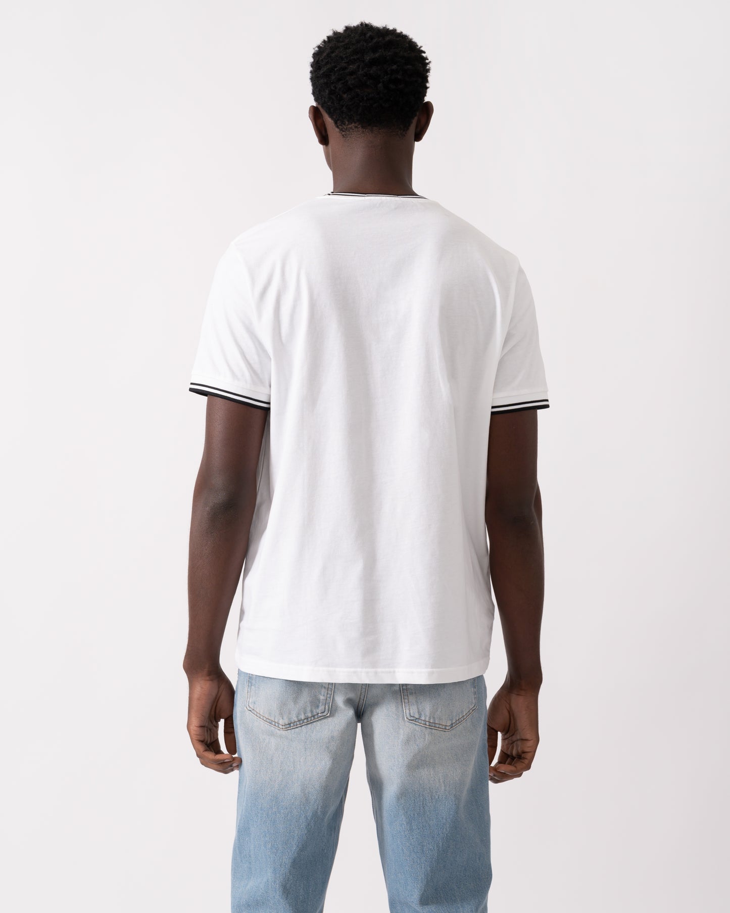 Fred Perry Mens Twin Tipped T-Shirt NOS - White 100