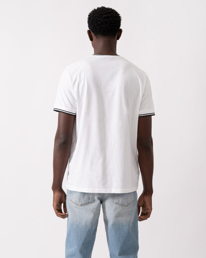 Fred Perry Mens Twin Tipped T-Shirt NOS - White 100