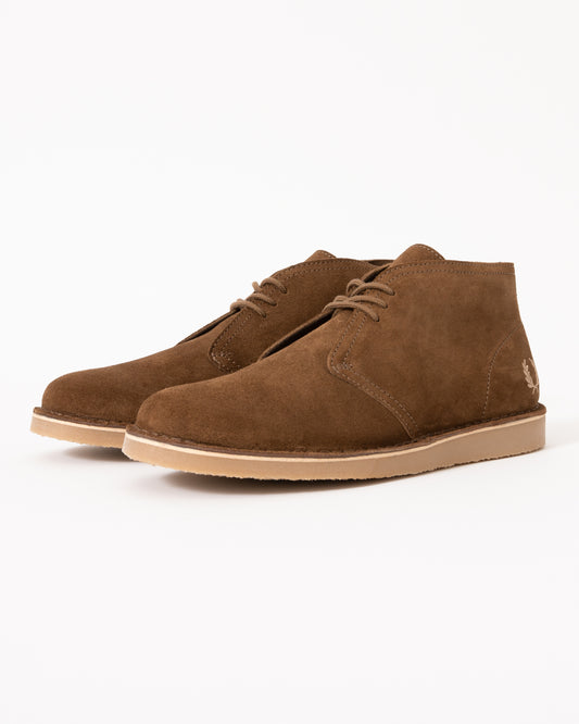 Fred Perry Hawley Suede Mens Desert Boots - Marsh Brown Z24