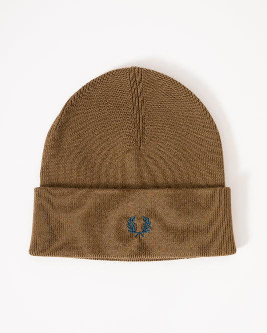 Fred Perry Mens Classic Beanie - Shaded Stone/Petrol Z68