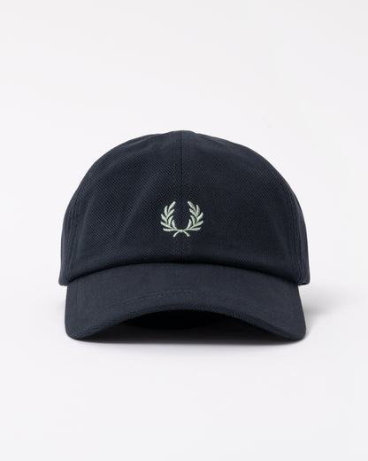 Fred Perry Mens Pique Classic Cap - Navy/Seagrass T73