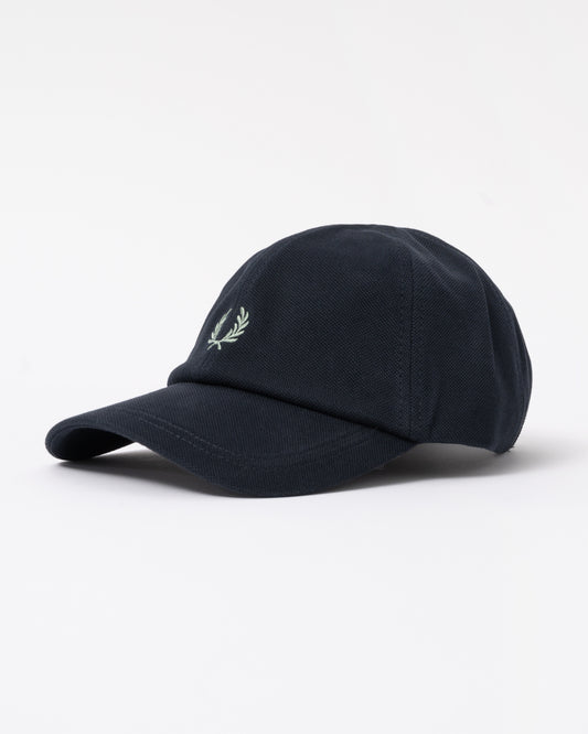 Fred Perry Mens Pique Classic Cap - Navy/Seagrass T73