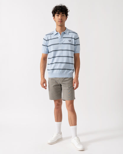 Fred Perry Mens Striped Knitted Shirt