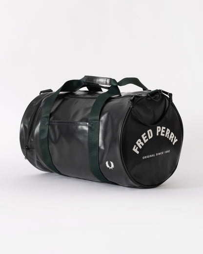 Fred Perry Tonal Barrel Bag - Night Green Q20 - CHO - Designer Mens,Duffle Bags