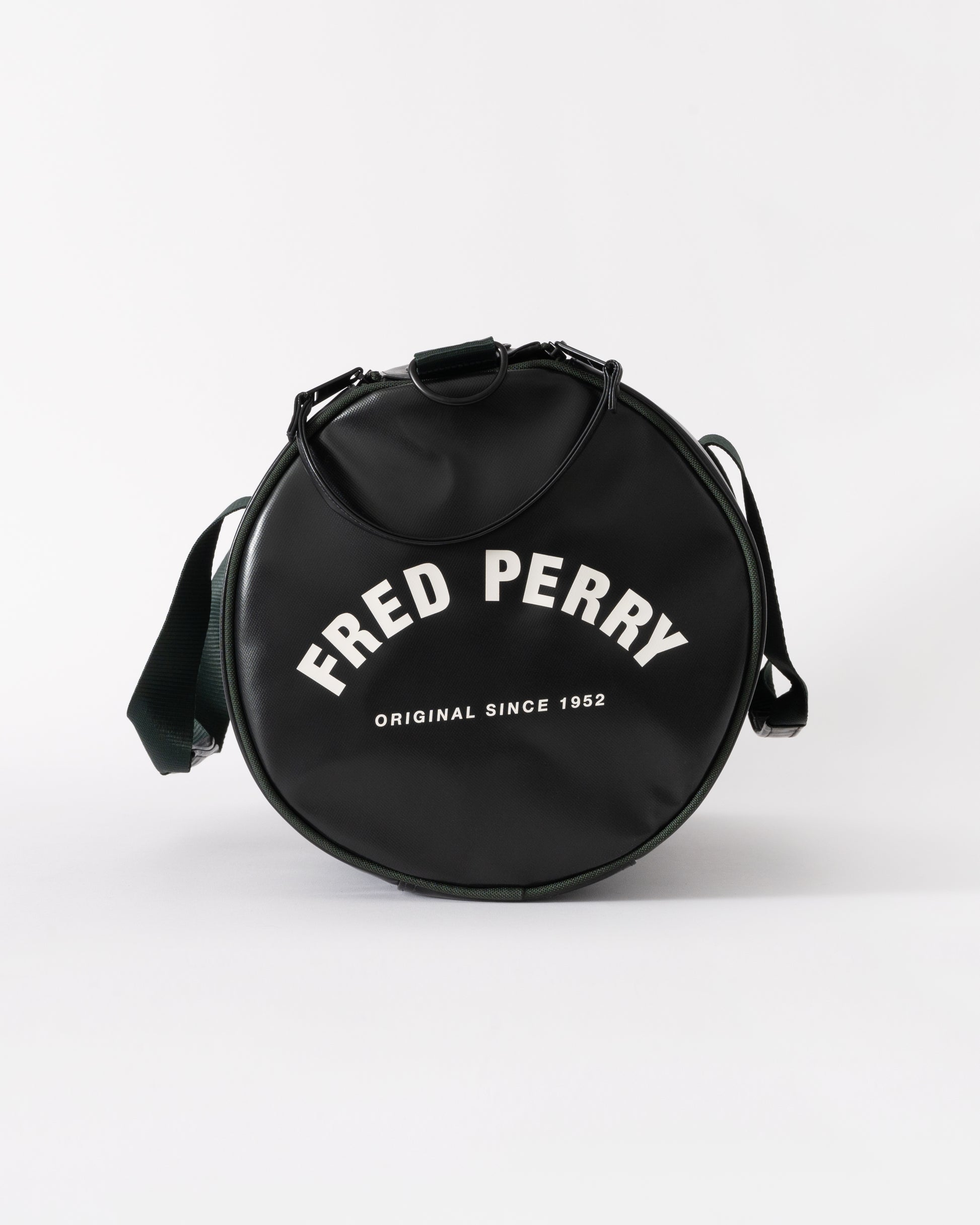 Fred Perry Tonal Barrel Bag - Night Green Q20 - CHO - Designer Mens,Duffle Bags