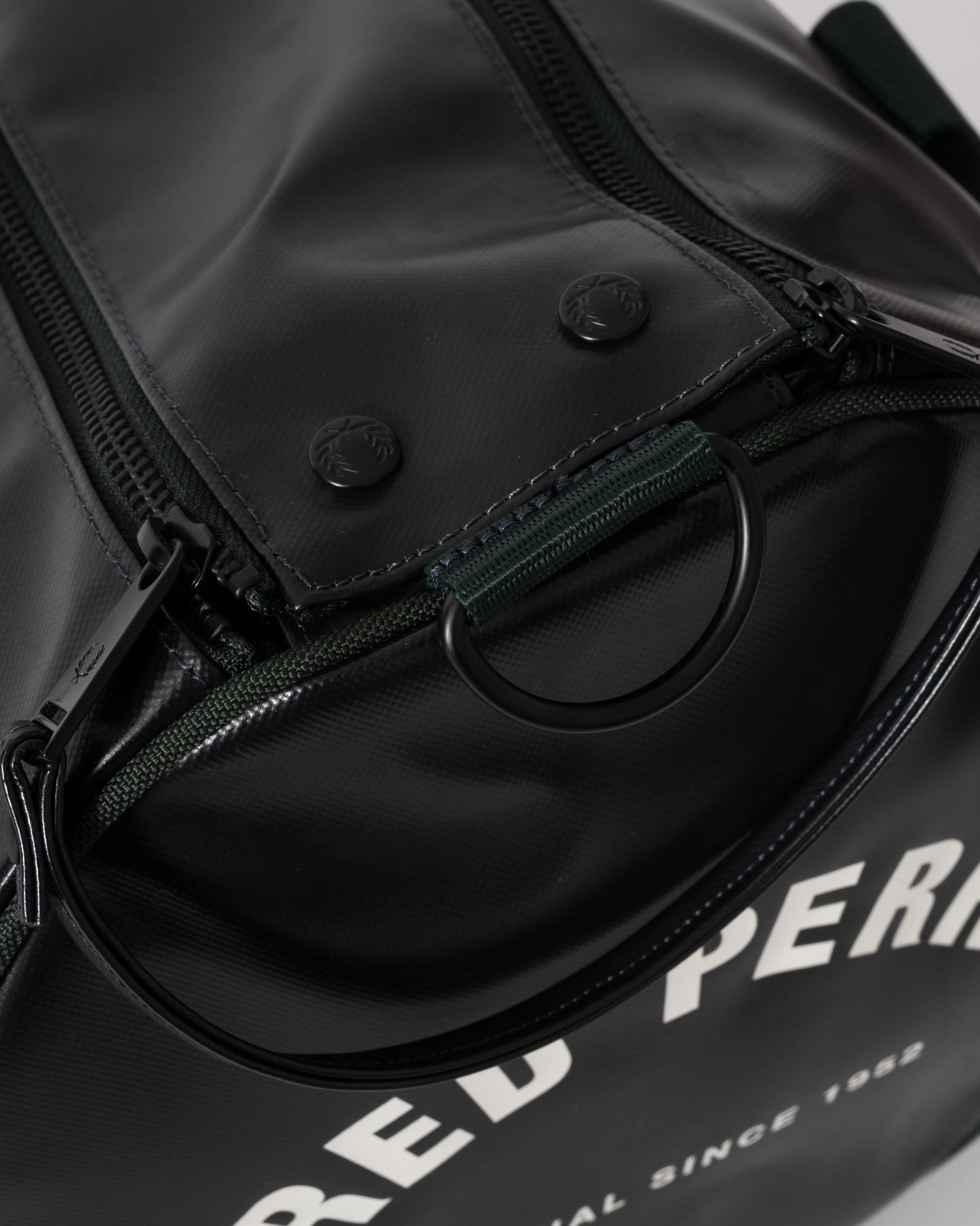 Fred Perry Tonal Barrel Bag - Night Green Q20 - CHO - Designer Mens,Duffle Bags