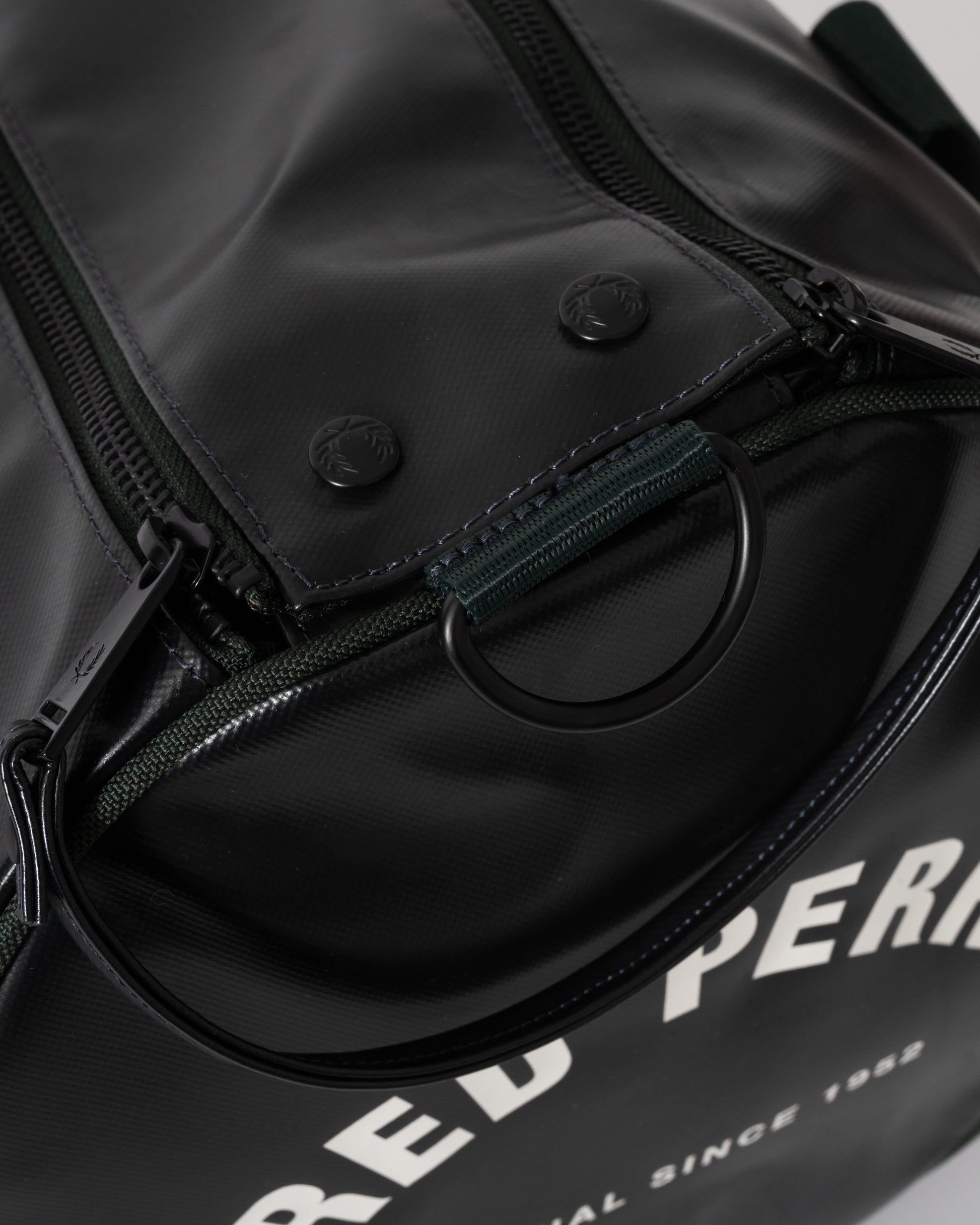 Fred Perry Tonal Barrel Bag - Night Green Q20 - CHO - Designer Mens,Duffle Bags