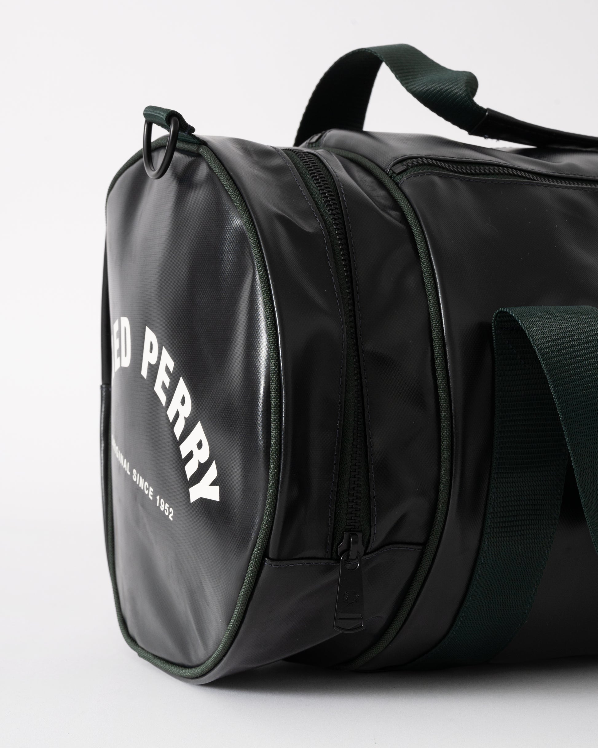 Fred Perry Tonal Barrel Bag - Night Green Q20 - CHO - Designer Mens,Duffle Bags