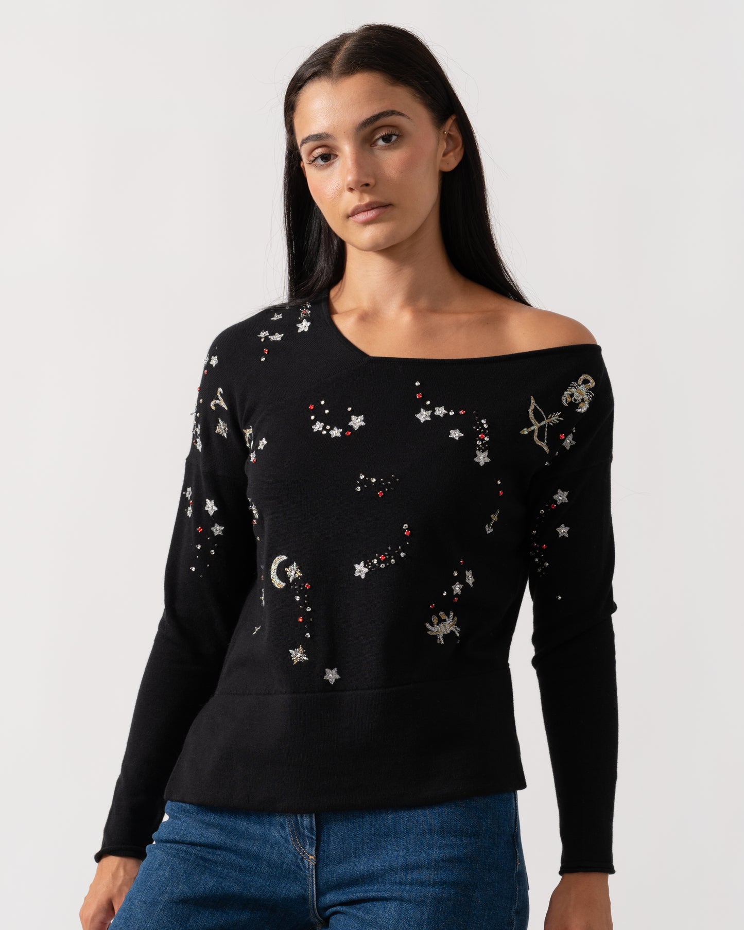 French Connection Zodiac Knits LS Womens Jumper