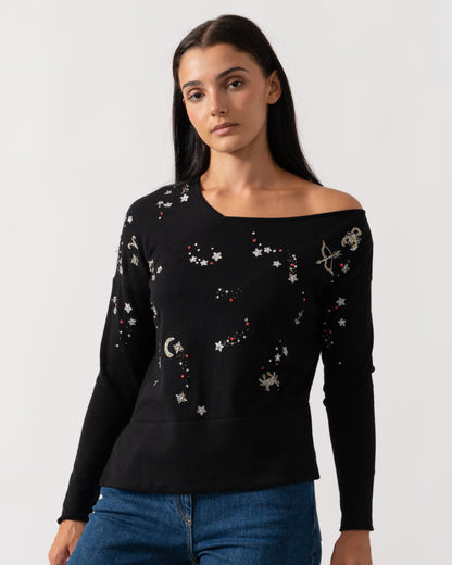 French Connection Zodiac Knits LS Womens Jumper