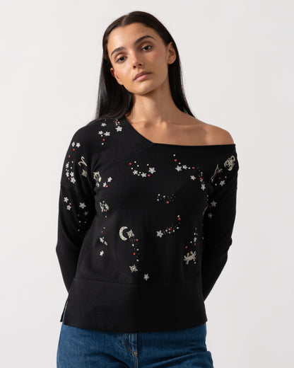 French Connection Zodiac Knits LS Womens Jumper - CHO - Designer Womens Jumpers