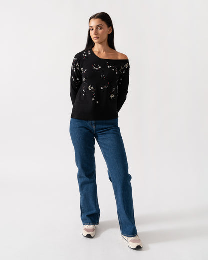 French Connection Zodiac Knits LS Womens Jumper - CHO - Designer Womens Jumpers