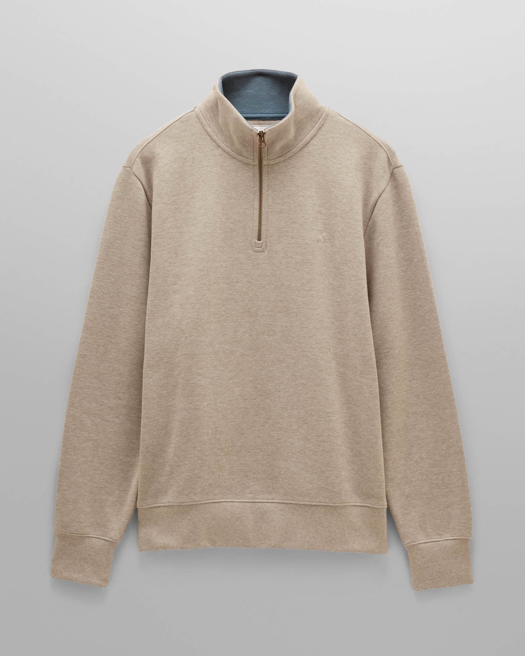 Joules Alistair Mens 1/4 Zip Sweatshirt - Oatmeal | CHO | Designer Mens 1/4 Zip Sweatshirts