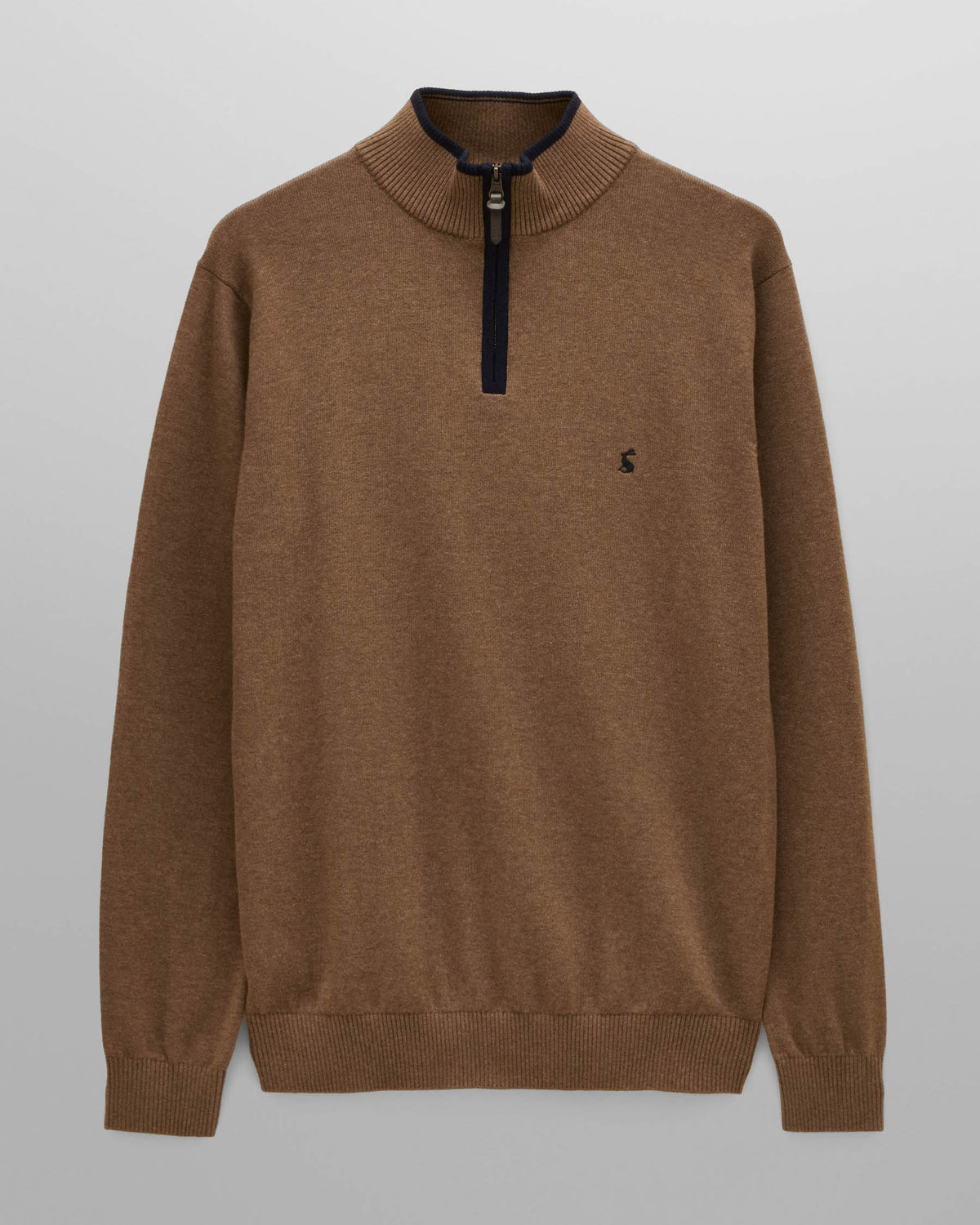 Joules Hillside Mens 1/4 Zip Jumper - Brown