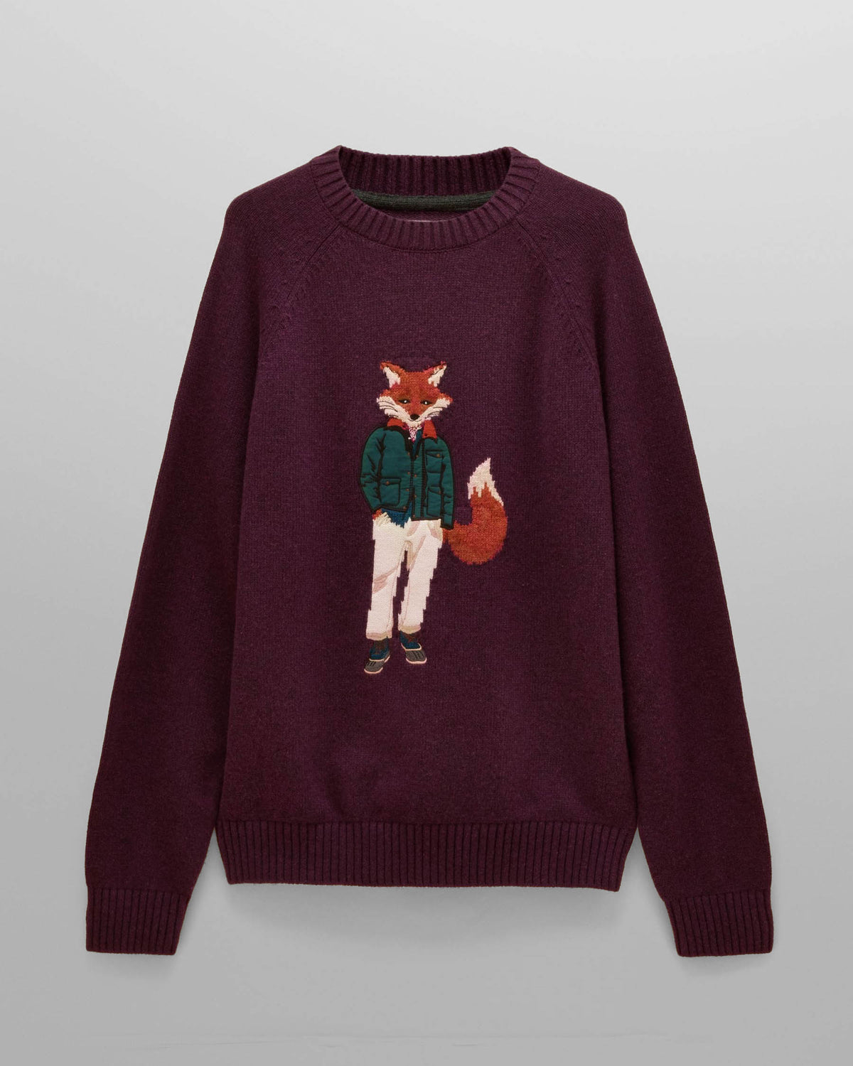 Joules Mens Intarsia Crew Neck Jumper - Purple/Jonty | CHO | Designer Mens Jumpers