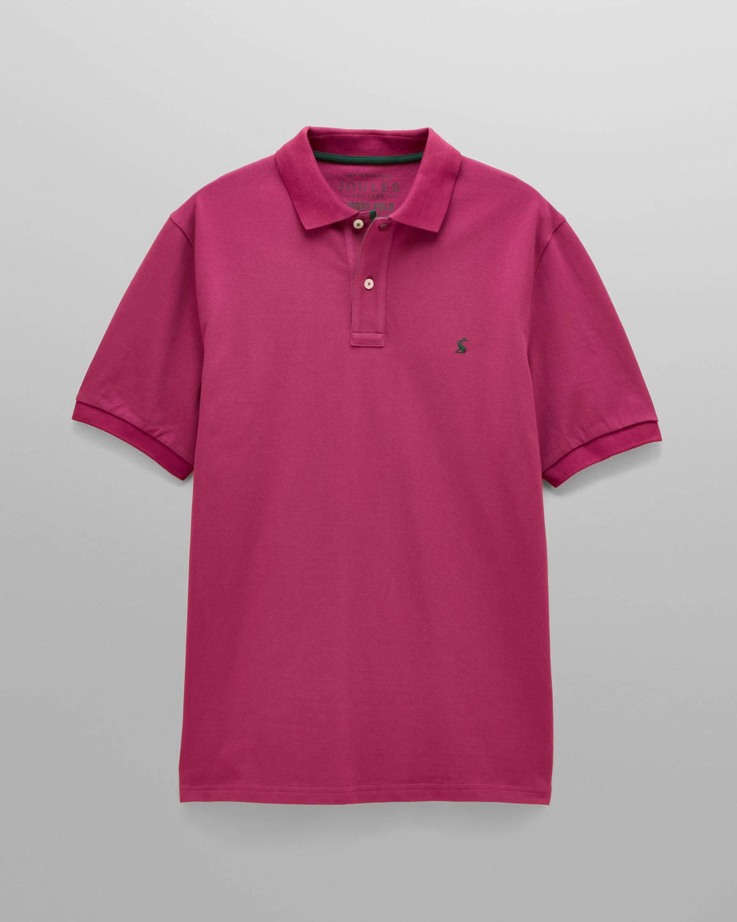 Joules Woody Mens Polo Shirt - Berry Red | CHO | Designer Mens Short Sleeve Polo Shirts