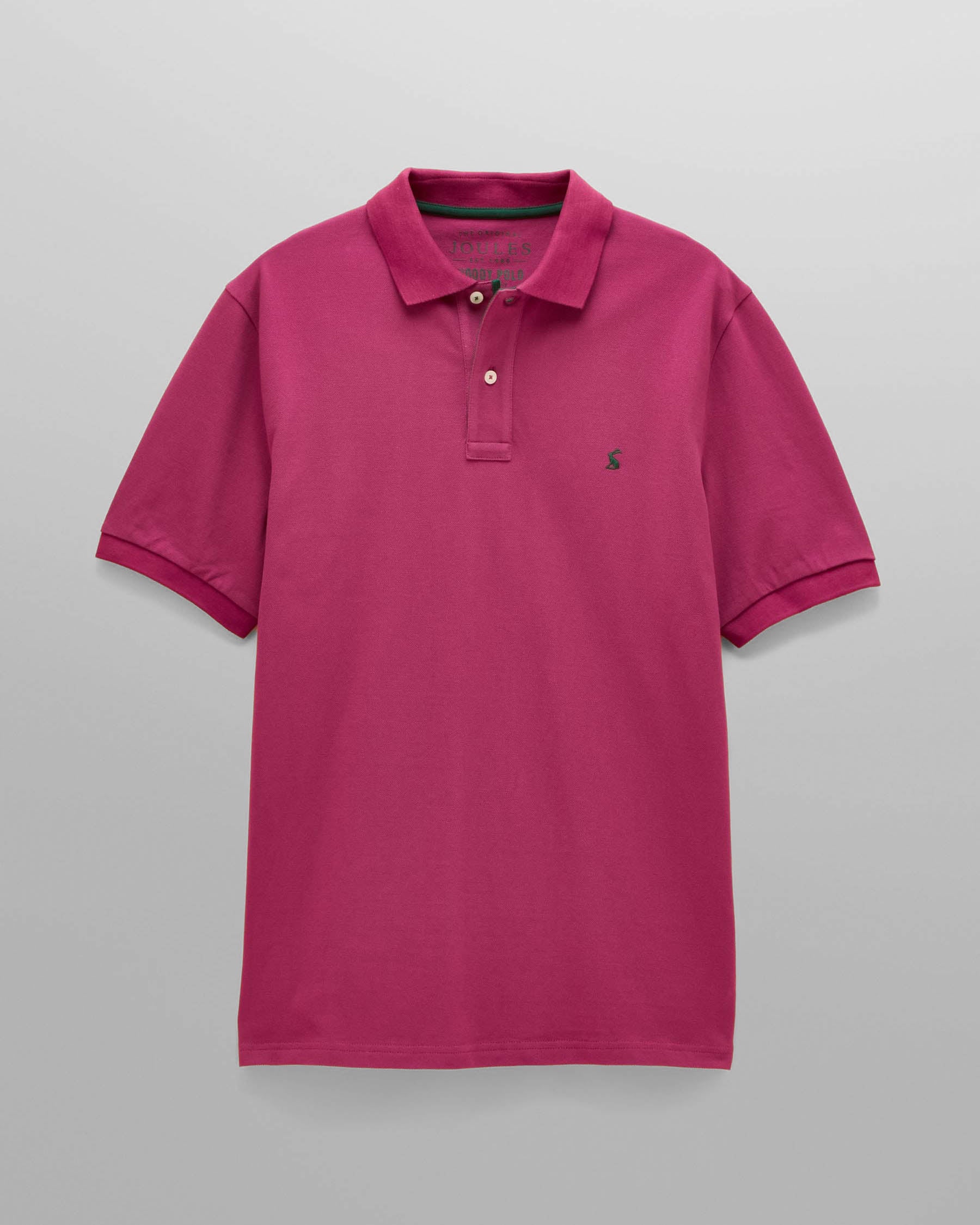 Joules Woody Mens Polo Shirt - Berry Red | CHO | Designer Mens Short Sleeve Polo Shirts