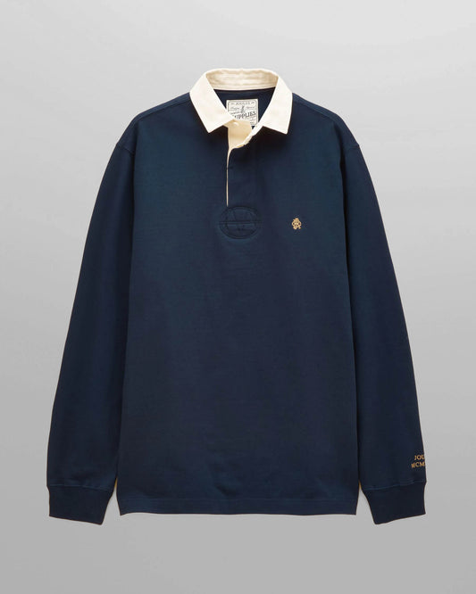 Joules Mens Long Sleeve Rugby Club Shirt - Navy | CHO | Designer Mens Rugby Shirts