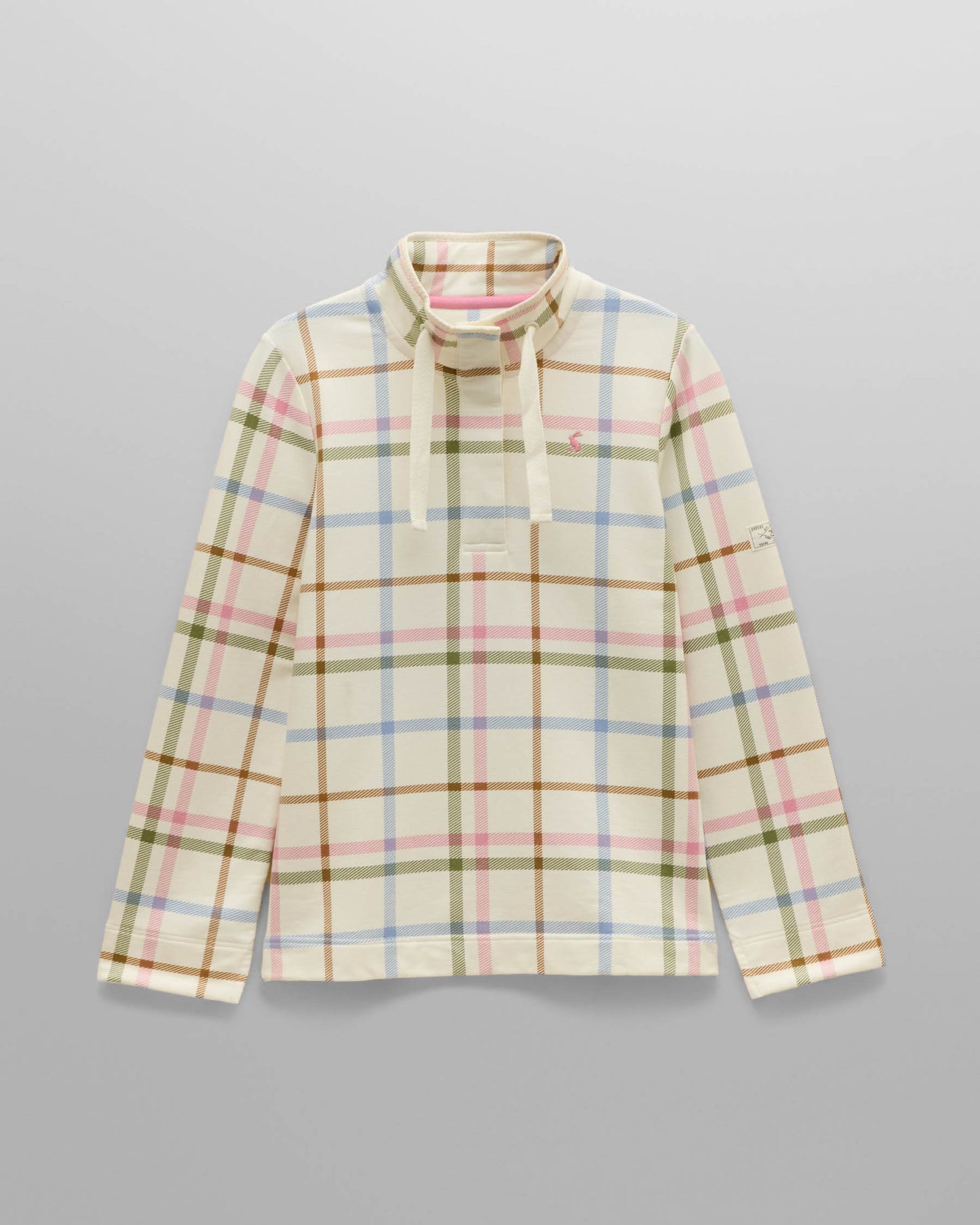 Joules Saunton Womens Funnel Neck Sweatshirt - Cream Check