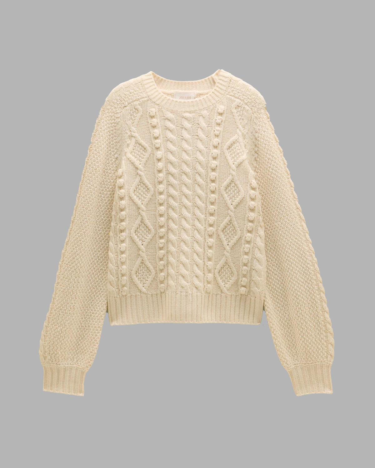 Joules Rafferty Womens Cable Knit Jumper - Cream