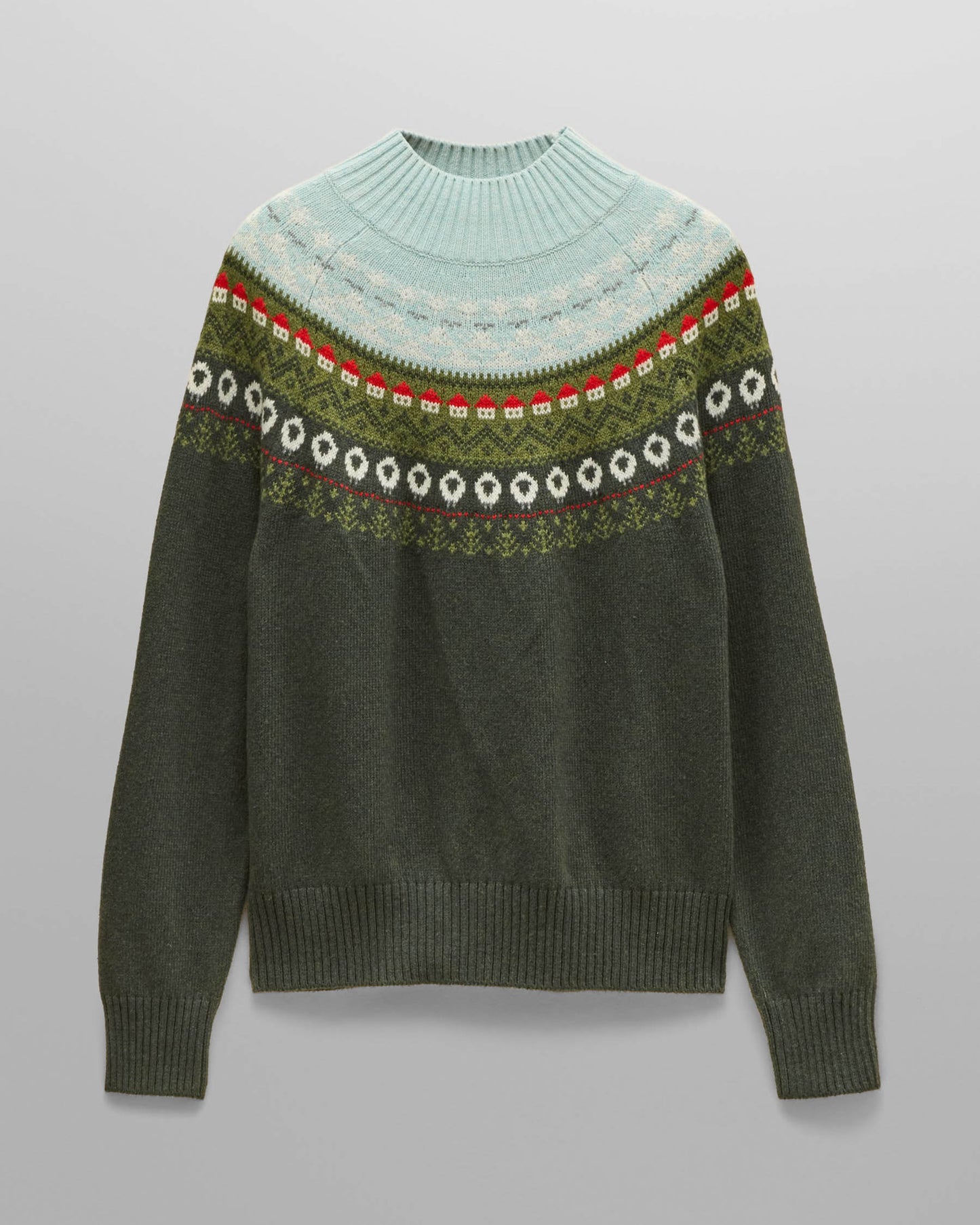Joules Womens Landscape Fairisle Jumper - Green
