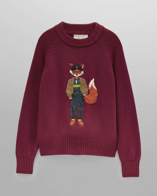 Joules Jonty Womens Jumper - Burgundy Red | CHO | Designer Womens Jumpers