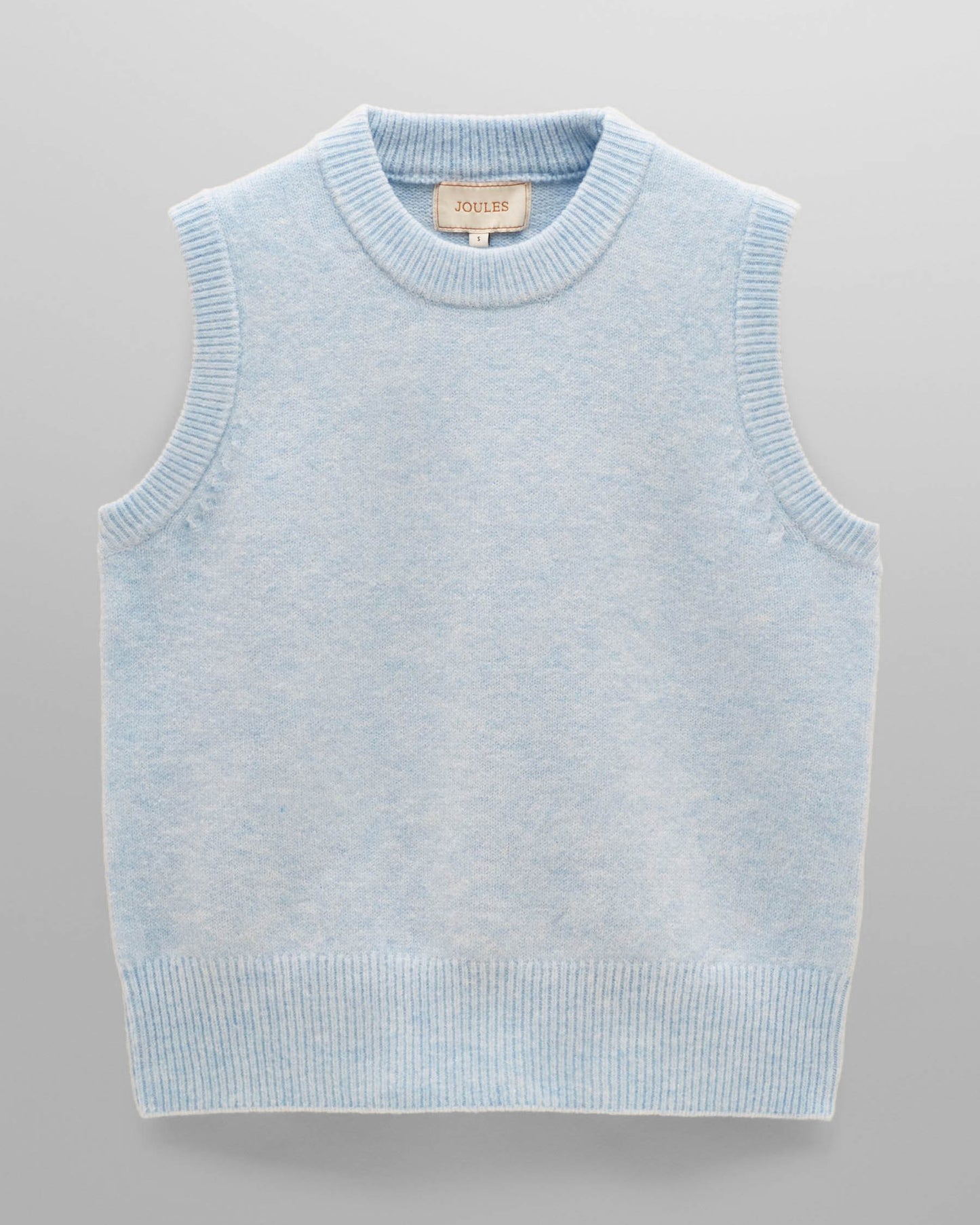 Joules Holly Womens Crew Neck Knit Tank Top - Light Blue