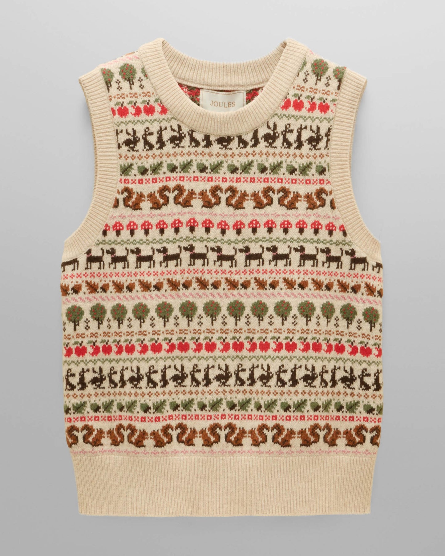 Joules Orchard Womens Knit Tank Top - Oatmeal