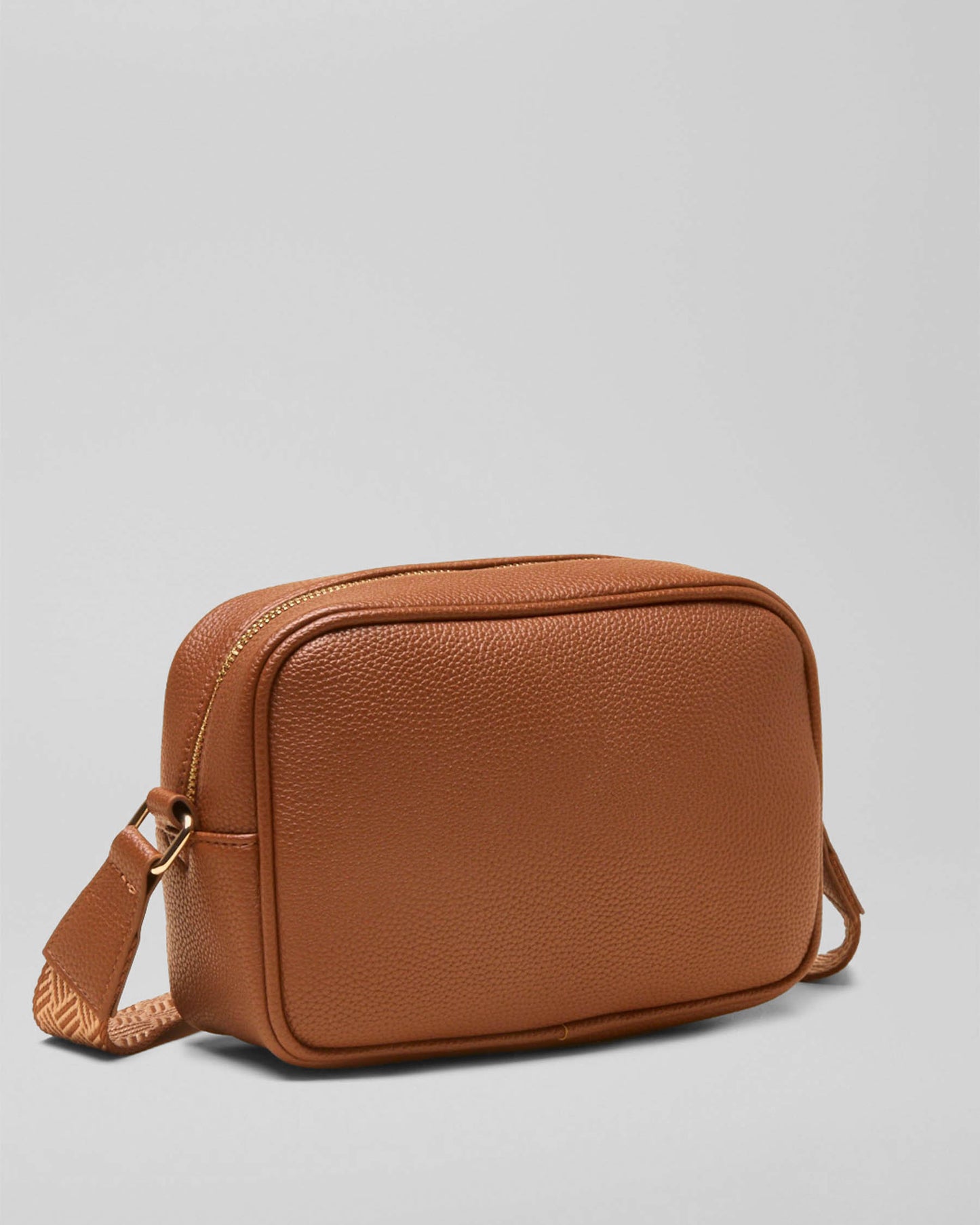Joules Trent Womens Faux Leather Crossbody Bag in Tan Brown, back