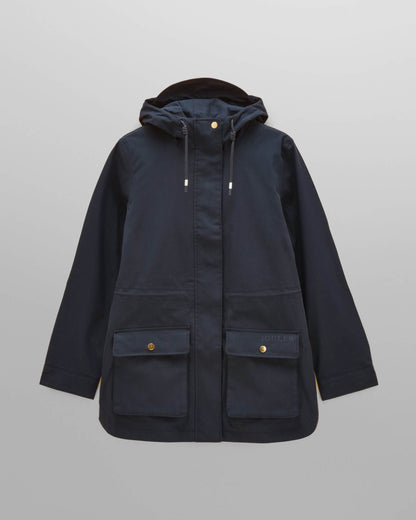 Joules Portwell Womens Raincoat - Navy | CHO | Designer Womens Rain Coats