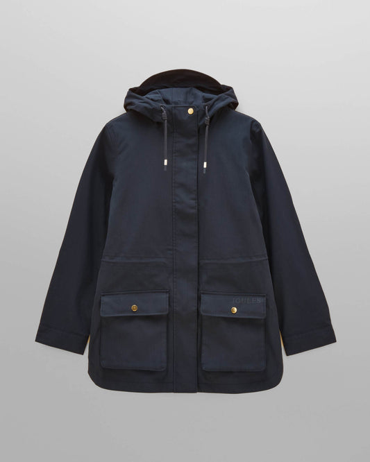 Joules Portwell Womens Raincoat - Navy | CHO | Designer Womens Rain Coats