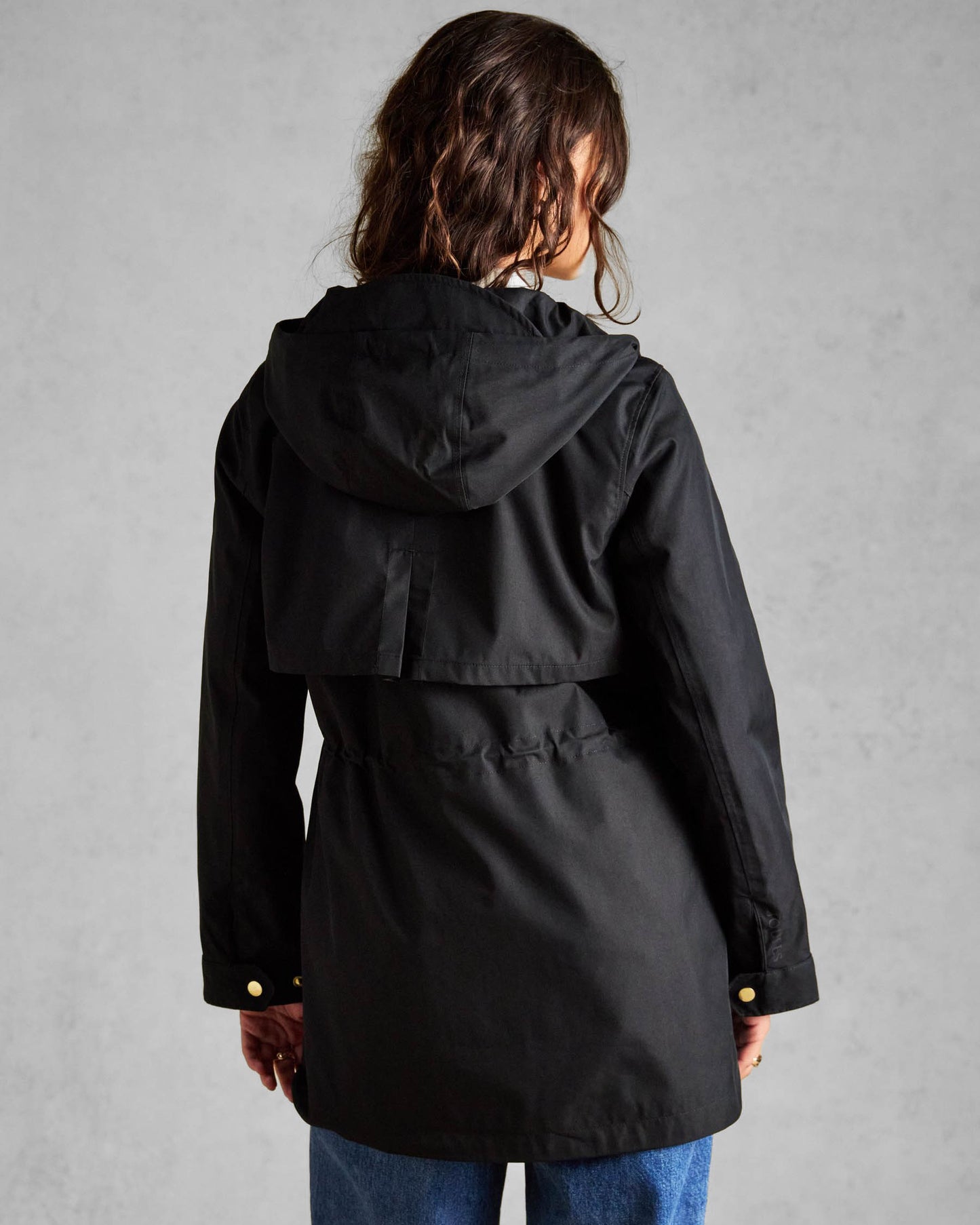 Joules Portwell Womens Raincoat - Black, back
