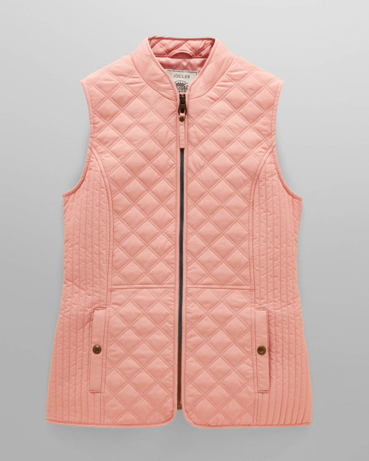 Joules Minx Womens Diamond Quilt Gilet - Pink