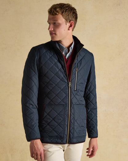 Joules Maynard Mens Quilted Jacket - Navy
