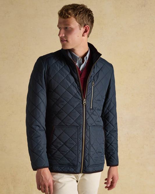 Joules Maynard Mens Quilted Jacket - Navy