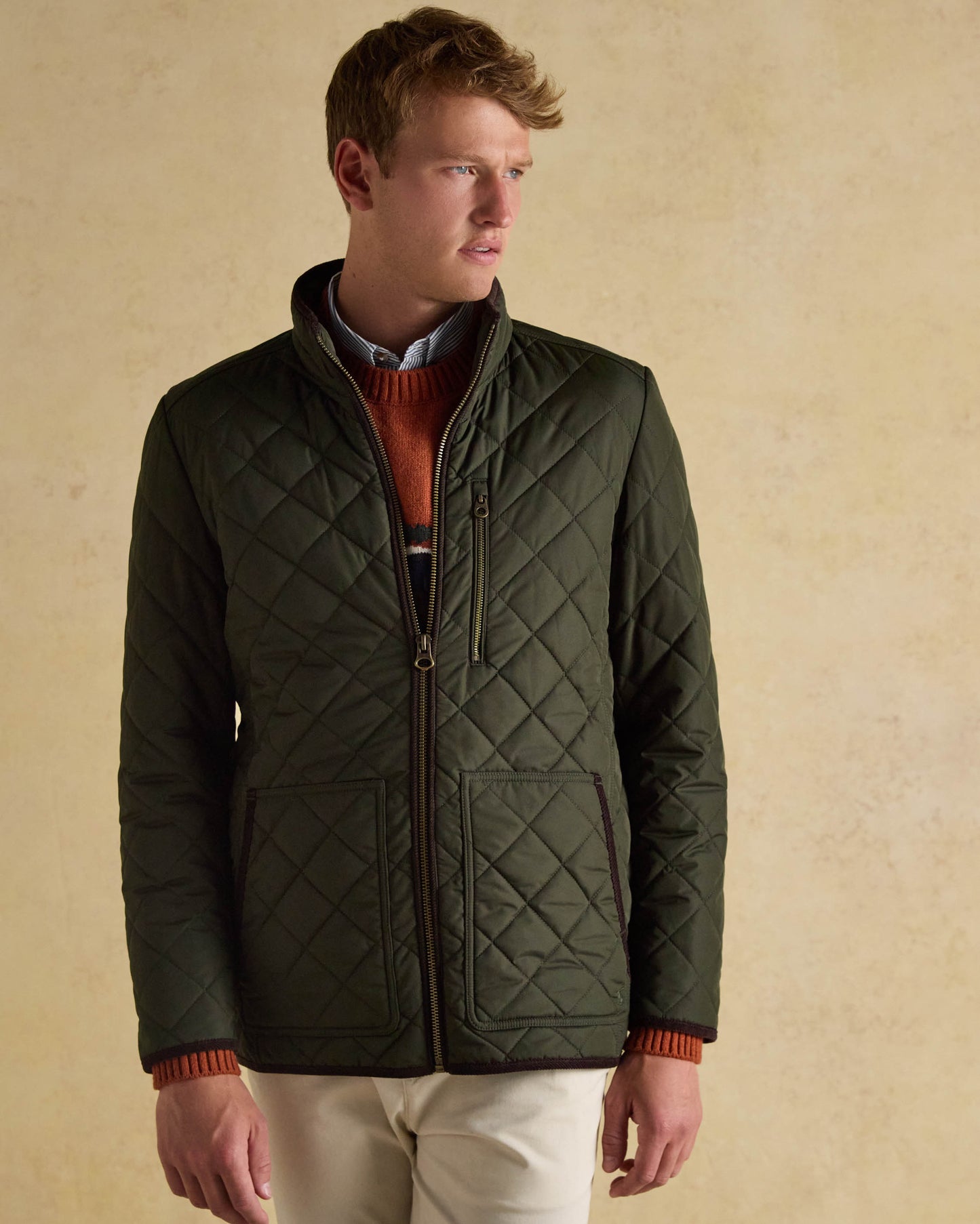 Joules Maynard Mens Quilted Jacket - Green